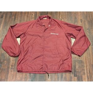 Lafayette Coach Jacket Mens XL Maroon Sportsmaster Snap Front Windbreaker